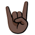 sign of the horns: dark skin tone on Google