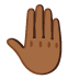 raised back of hand: medium-dark skin tone on Google