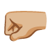 left-facing fist: medium-light skin tone on Google