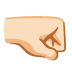 right-facing fist: light skin tone on Google