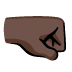 right-facing fist: dark skin tone on Google