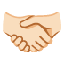 handshake: light skin tone on Google