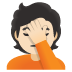 person facepalming: light skin tone on Google