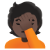 person facepalming: dark skin tone on Google
