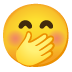 face with hand over mouth on Google