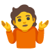 person shrugging on Google