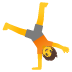 person cartwheeling on Google