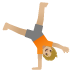 person cartwheeling: medium-light skin tone on Google