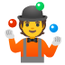 person juggling on Google