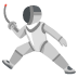person fencing on Google