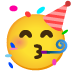 partying face on Google