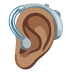 ear with hearing aid: medium skin tone on Google