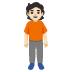 person standing: light skin tone on Google