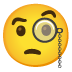 face with monocle on Google