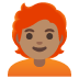 person: medium skin tone, red hair on Google