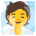 person in steamy room on Google