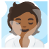 person in steamy room: medium-dark skin tone on Google