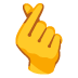 hand with index finger and thumb crossed on Google