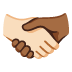 handshake: light skin tone, medium-dark skin tone on Google