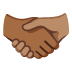 handshake: medium-dark skin tone, medium skin tone on Google