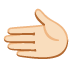 leftwards hand: light skin tone on Google