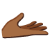 palm up hand: medium-dark skin tone on Google