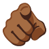 index pointing at the viewer: medium-dark skin tone on Google