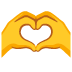 heart hands on Google