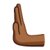 leftwards pushing hand: medium-dark skin tone on Google