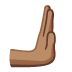rightwards pushing hand: medium skin tone on Google
