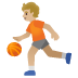 person bouncing ball: medium-light skin tone on Google