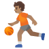 person bouncing ball: medium skin tone on Google