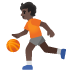 person bouncing ball: dark skin tone on Google