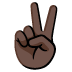 victory hand: dark skin tone on Google