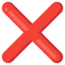 cross mark on Google