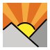 sunrise over mountains on OpenMoji