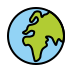 globe showing Europe-Africa on OpenMoji