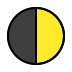 first quarter moon on OpenMoji