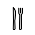 fork and knife on OpenMoji