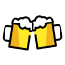 clinking beer mugs on OpenMoji