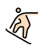 snowboarder: light skin tone on OpenMoji