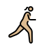 woman running facing right: medium-light skin tone on OpenMoji