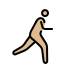 person running facing right: medium-light skin tone on OpenMoji