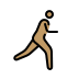 man running facing right: medium skin tone on OpenMoji