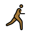 man running facing right: medium-dark skin tone on OpenMoji