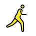 man running facing right on OpenMoji
