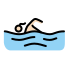woman swimming: light skin tone on OpenMoji