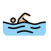 man swimming: medium-light skin tone on OpenMoji
