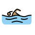 woman swimming: medium skin tone on OpenMoji