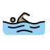 man swimming: medium skin tone on OpenMoji